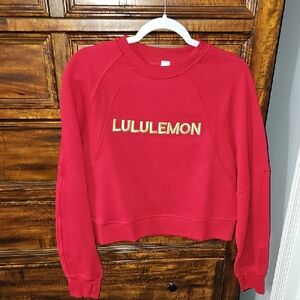 Lululemon Nwts Scuba Oversized Pullover *New Year!! Sz XS/S! Gorgeous Red&Gold!